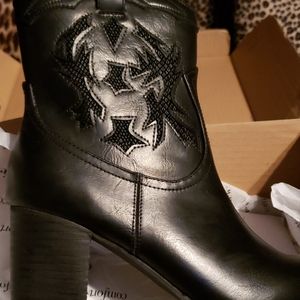 Kima mid calf black boots